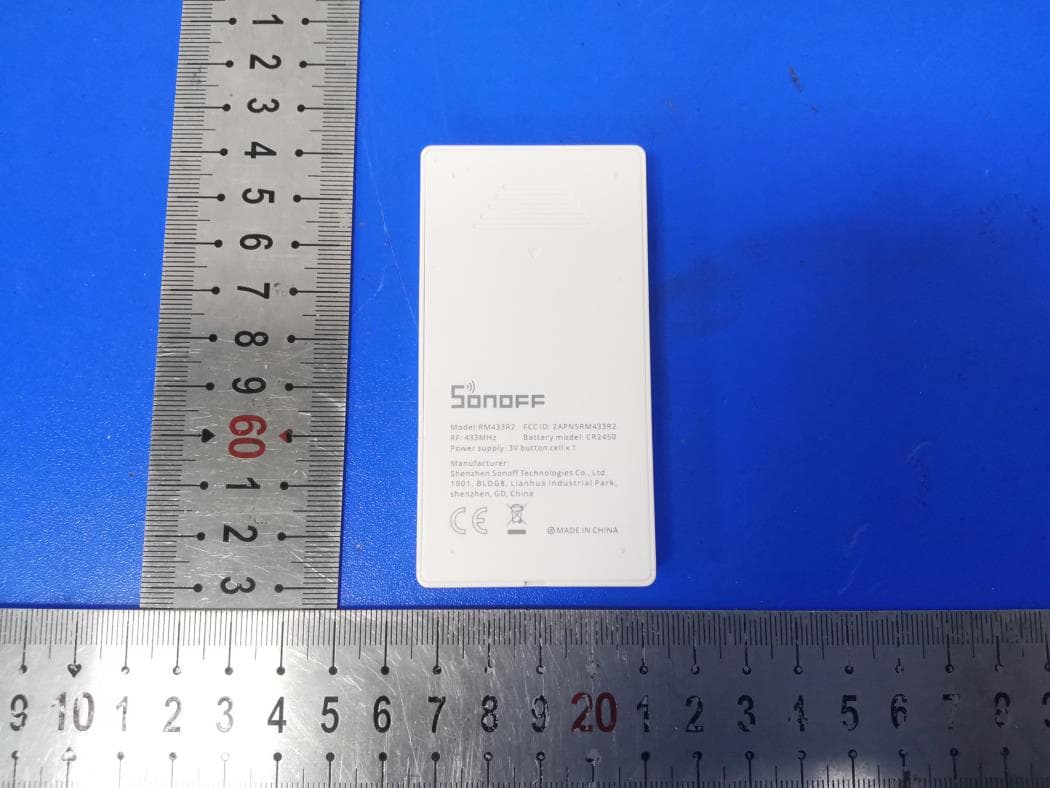 433MHz Remote Control - FCC ID 2APN5RM433R2 - Shenzhen Sonoff Technologies Co., Ltd.