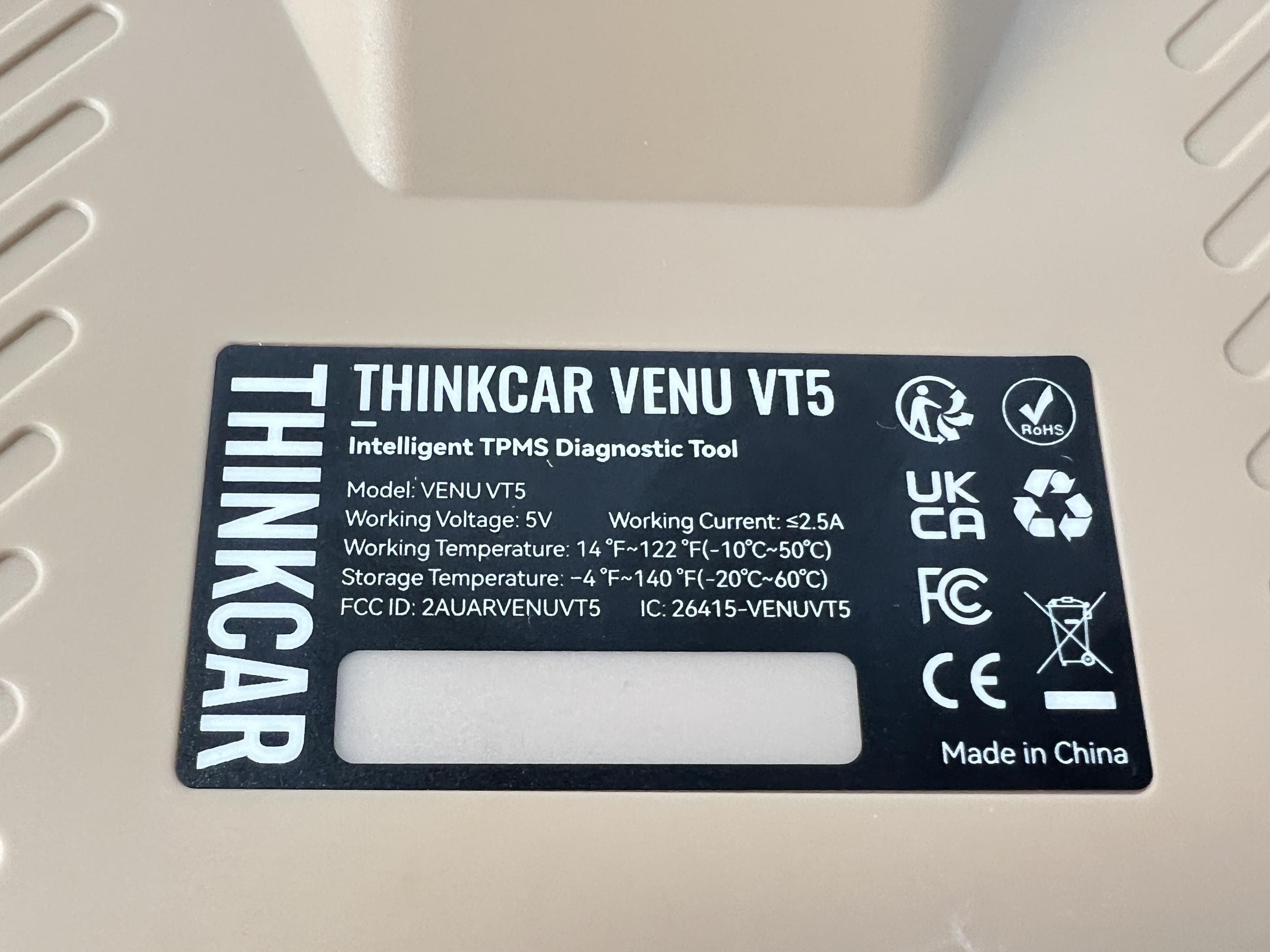 Intelligent TPMS Diagnostic Tool - FCC ID 2AUARVENUVT5 - THINKCAR TECH CO., LTD.