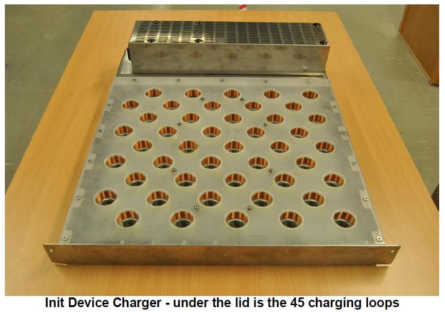 Device for wireless recharging of 45 handheld initialisation devices. - FCC ID 2AV78-IDCHAD - STRYDE Ltd