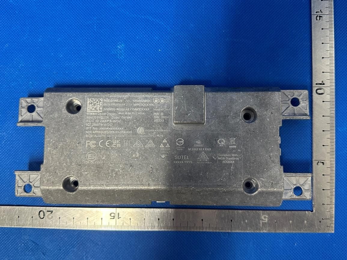 Wireless Device Charger - FCC ID 2AXPS-WDC - BCS Automotive Interface Solutions (Suzhou) Co., Ltd