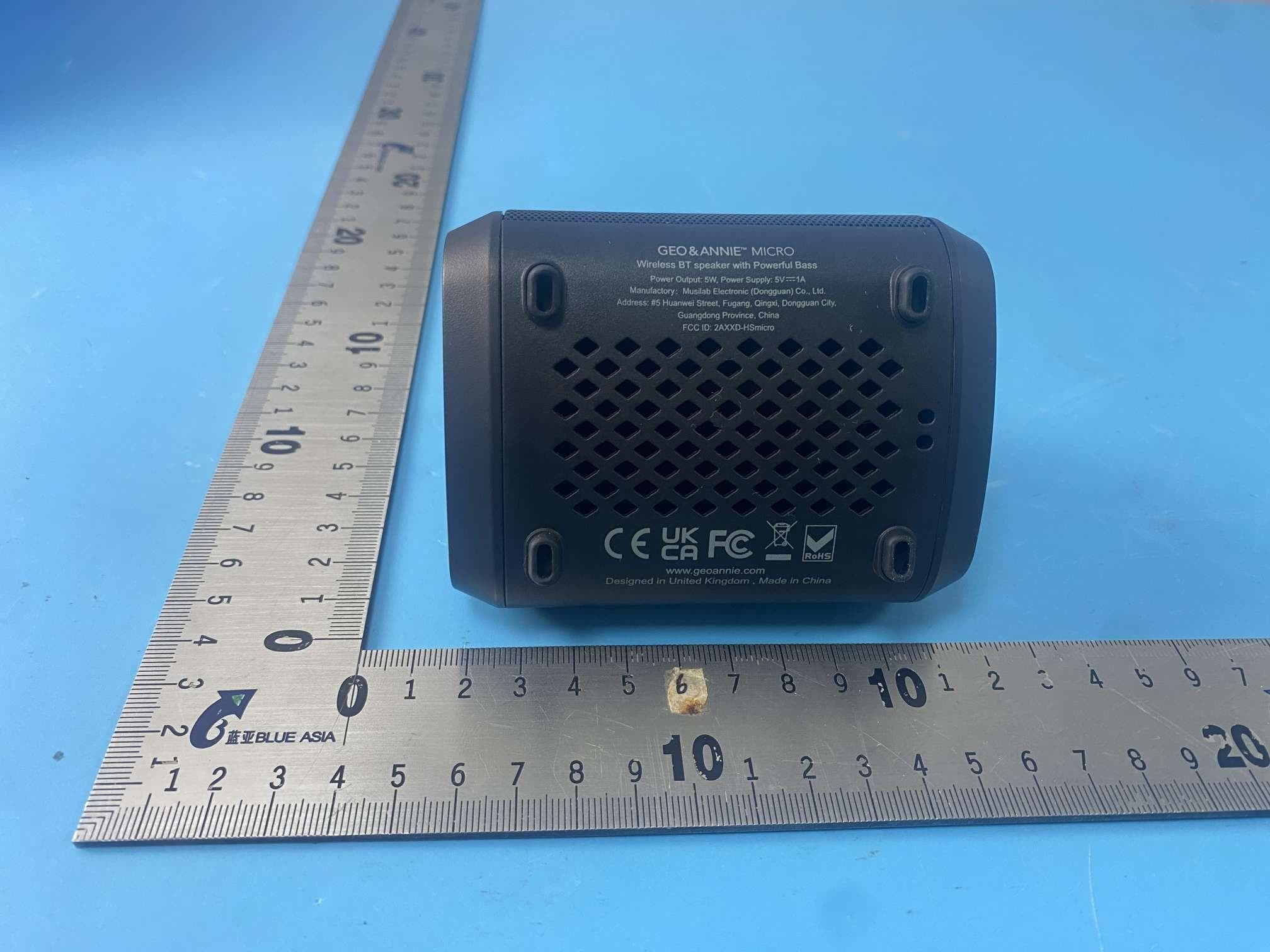 Wireless portable speaker - FCC ID 2AXXD-HSMICRO - Musilab Electronic (DongGuan) Co., Ltd