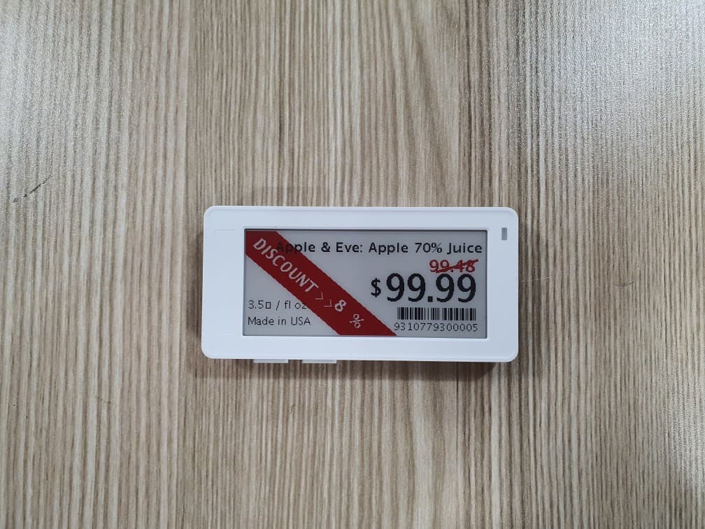 Electronic Shelf Label - FCC ID 2AZKWREBE-TZ29LA - ATEC IOT CO.LTD
