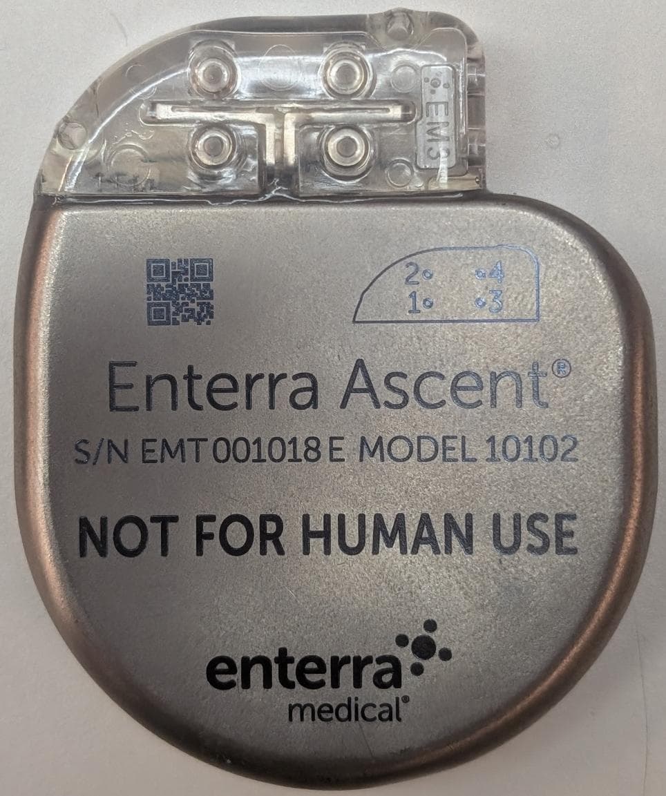 Implantable Neurostimulator - FCC ID 2BH4M-10102 - Enterra Medical Inc