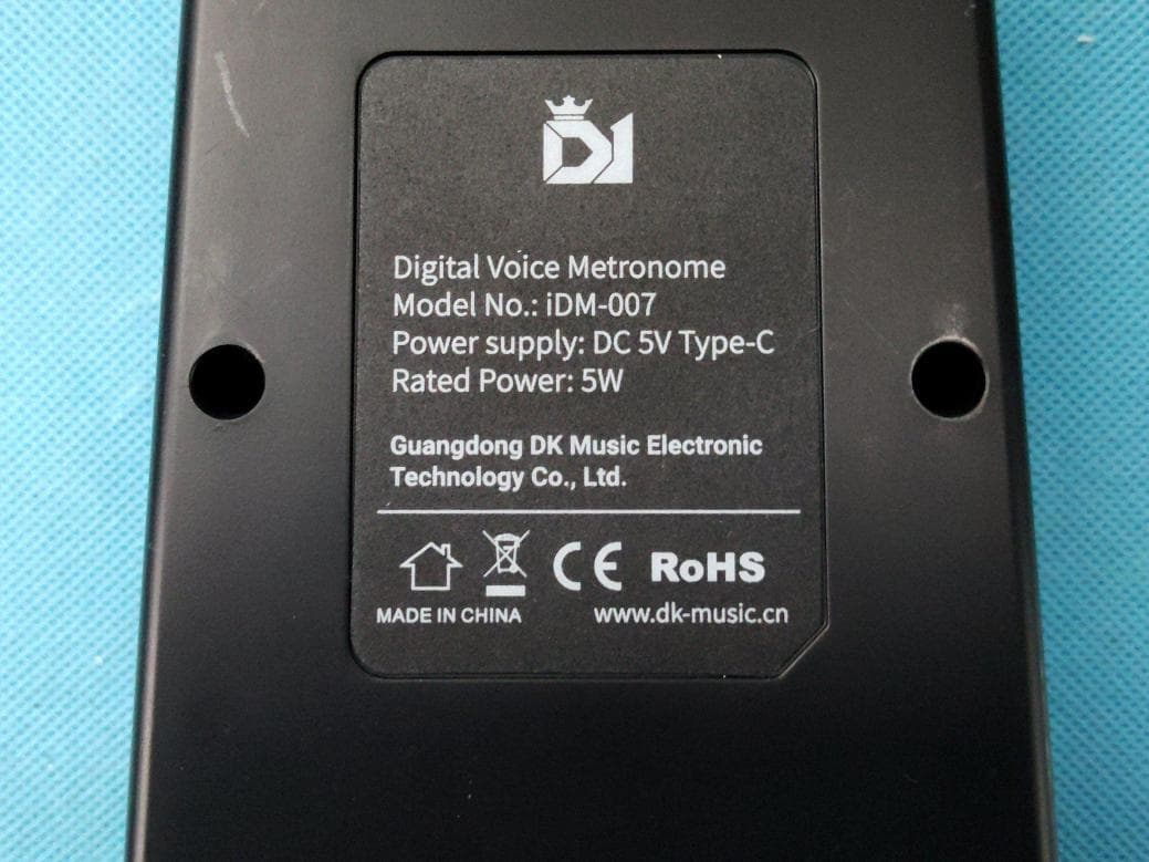 Smart Metronome - FCC ID 2BL4H-IDM-007 - Guangdong DK Music Electronic Technology Co., Ltd.