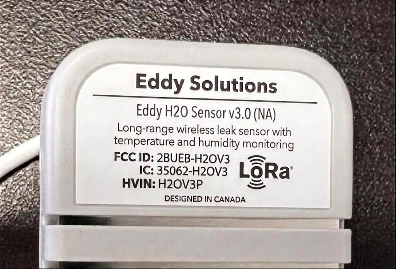 Water leak sensor using LoRaWAN - FCC ID 2BUEB-H2OV3 - Eddy Smart Home Solutions Inc.