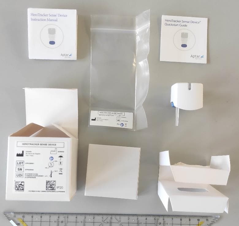 HeroTracker Sense is a digital health solution that transforms a metered dose inhaler (pMDI) into a connected healthcare device. - FCC ID 2BUWP-HTSV12 - Voluntis SAS