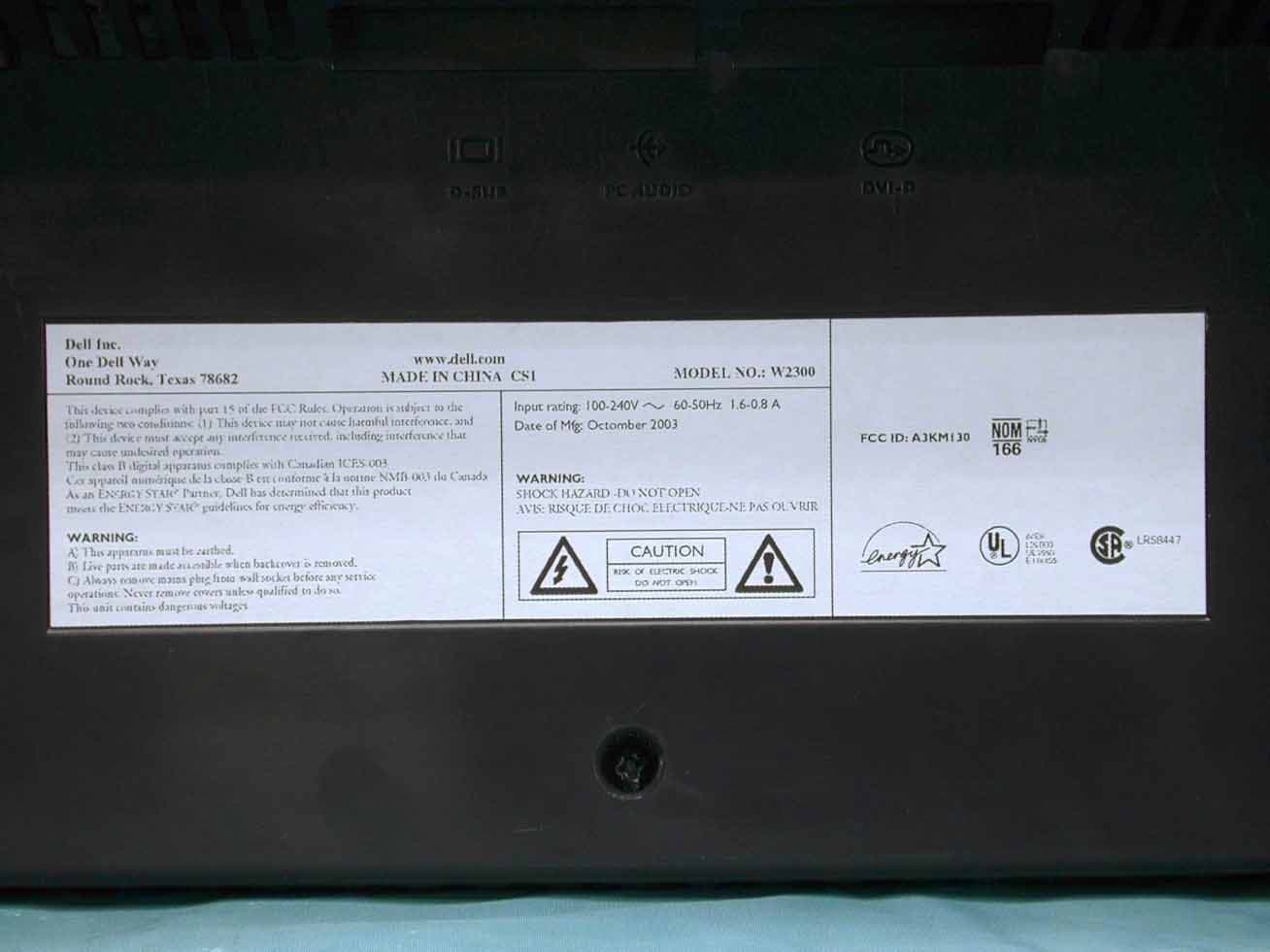 23" TFT LCD/TV Monitor - FCC ID A3KM130 - Philips Electronics Industries (Taiwan) Ltd