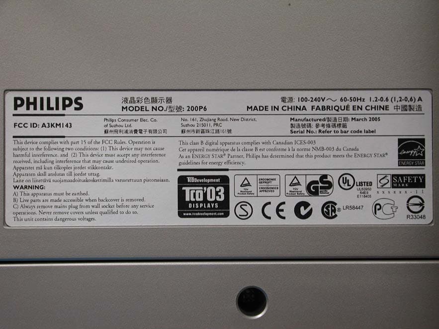 Display Color Monitor - FCC ID A3KM143 - Philips Electronics Industries (Taiwan) Ltd