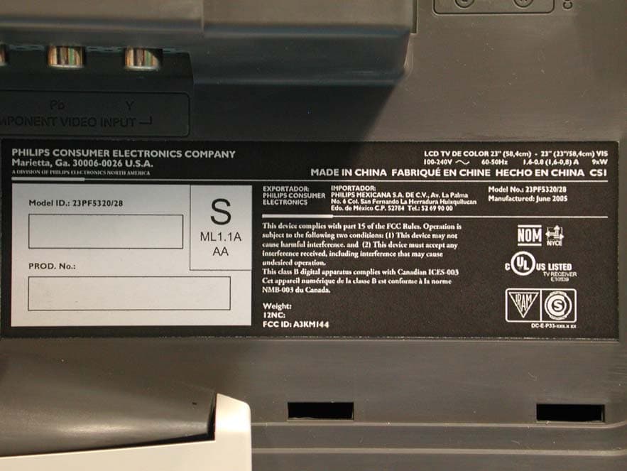 LCD TV - FCC ID A3KM144 - Philips Electronics Industries (Taiwan) Ltd