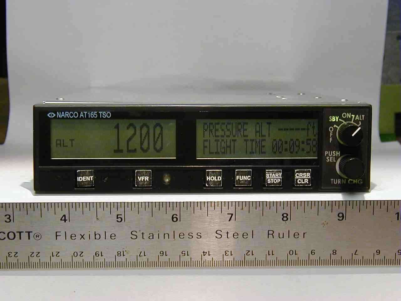 Aviation Transponder - FCC ID A9SAT165 - Narco Avionics Inc