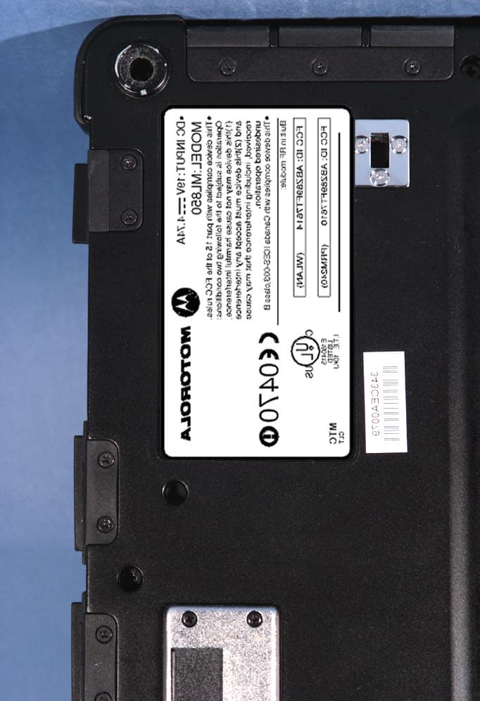 Wireless Radio Modem for ML850 Notebook PC - FCC ID ABZ89FT7610 - Motorola Solutions, Inc.