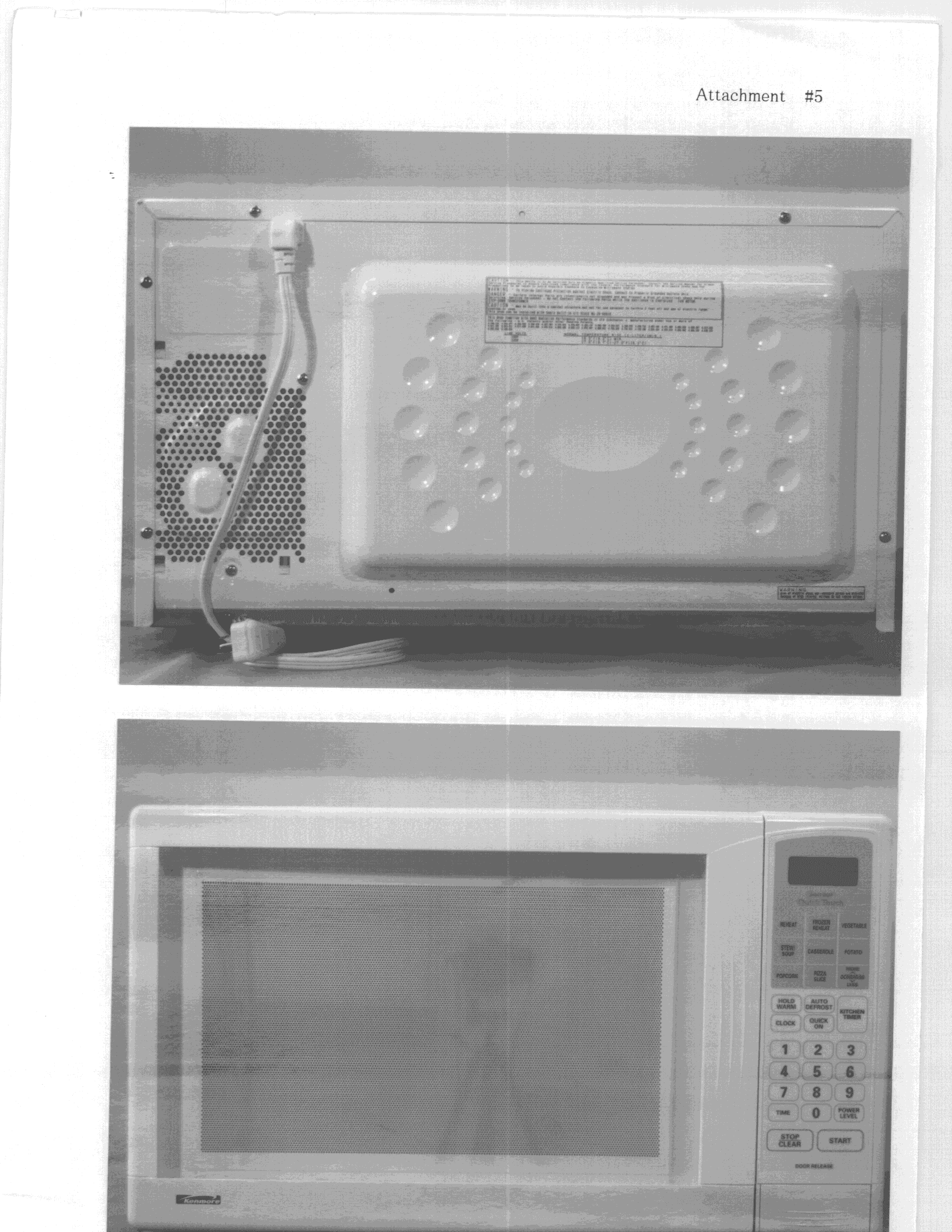 Microwave Oven - FCC ID AEZM411 - Sanyo Electric Co Ltd