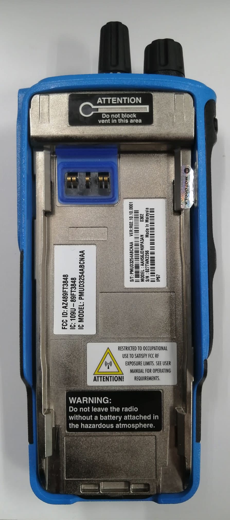 2-Way Portable Radio - FCC ID AZ489FT3848 - Motorola Solutions, Inc.