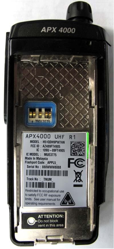Portable 2-Way Radio - FCC ID AZ489FT4905 - Motorola Solutions, Inc.