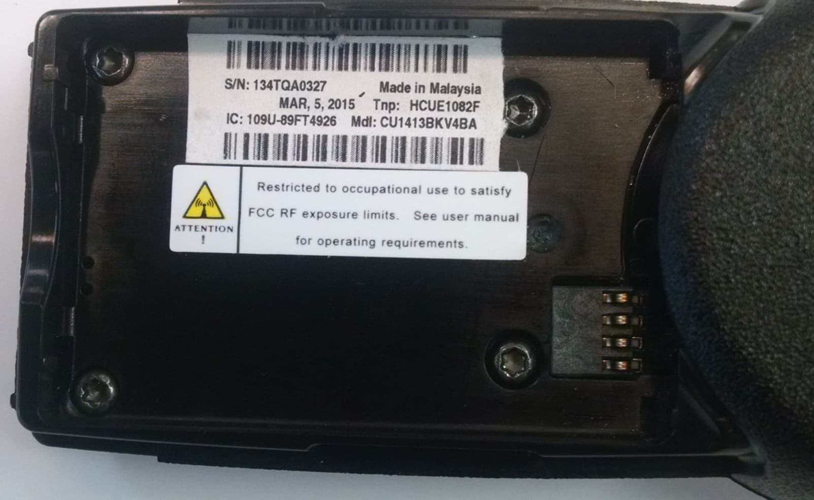 Portable 2-way Radio - FCC ID AZ489FT4926 - Motorola Solutions, Inc.