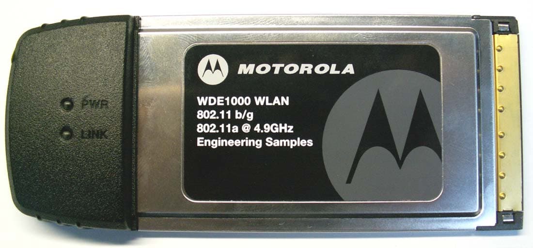 WDE1000-Wireless Device Enabler-CardBus Adapter - FCC ID AZ489FT7016 - Motorola Solutions, Inc.