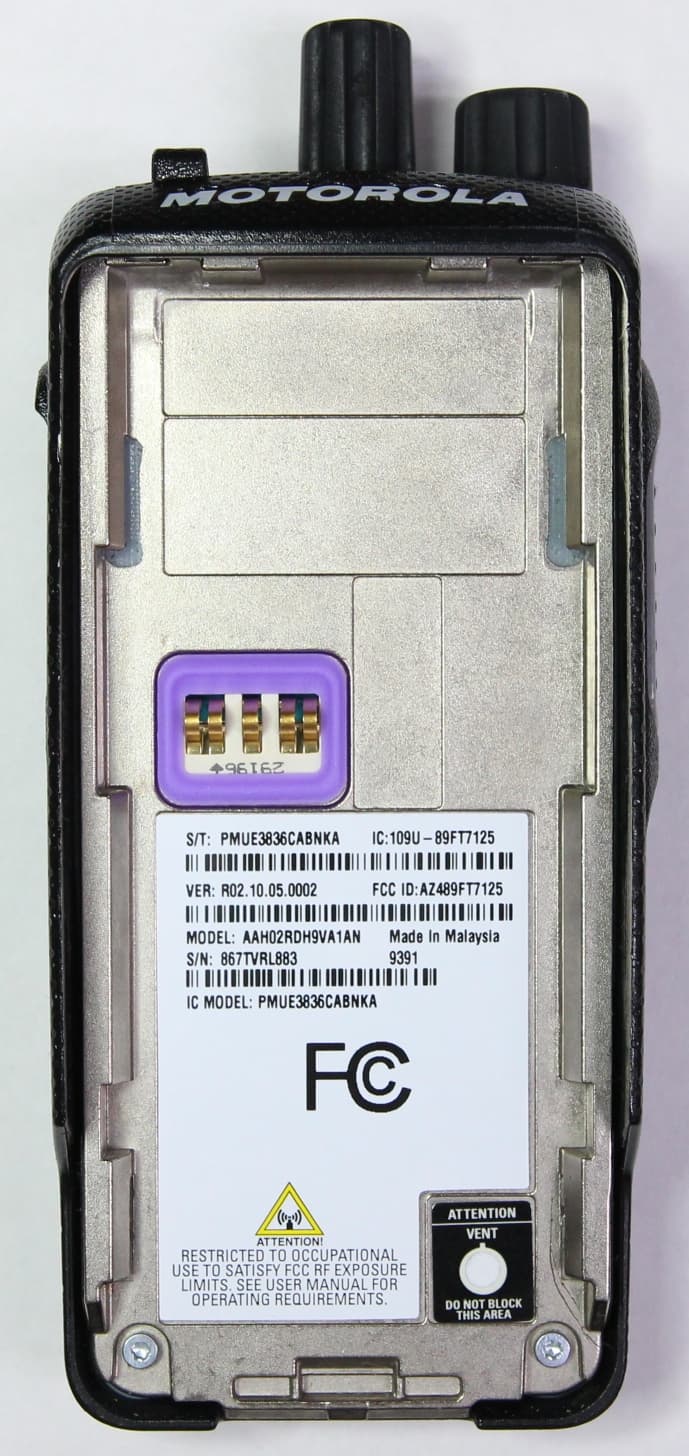 2-Way Portable Radio (with Bluetooth, Bluetooth LE and WIFI) - FCC ID AZ489FT7125 - Motorola Solutions, Inc.