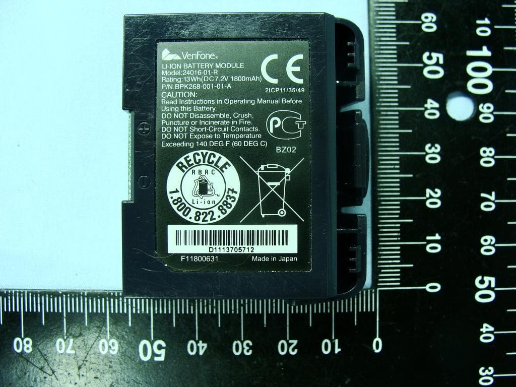 BT printer - FCC ID B32VX600BT - VeriFone Inc