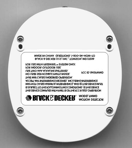 Indoor/Outdoor Motion Detector - FCC ID B4SFWMD - Authinx Inc.