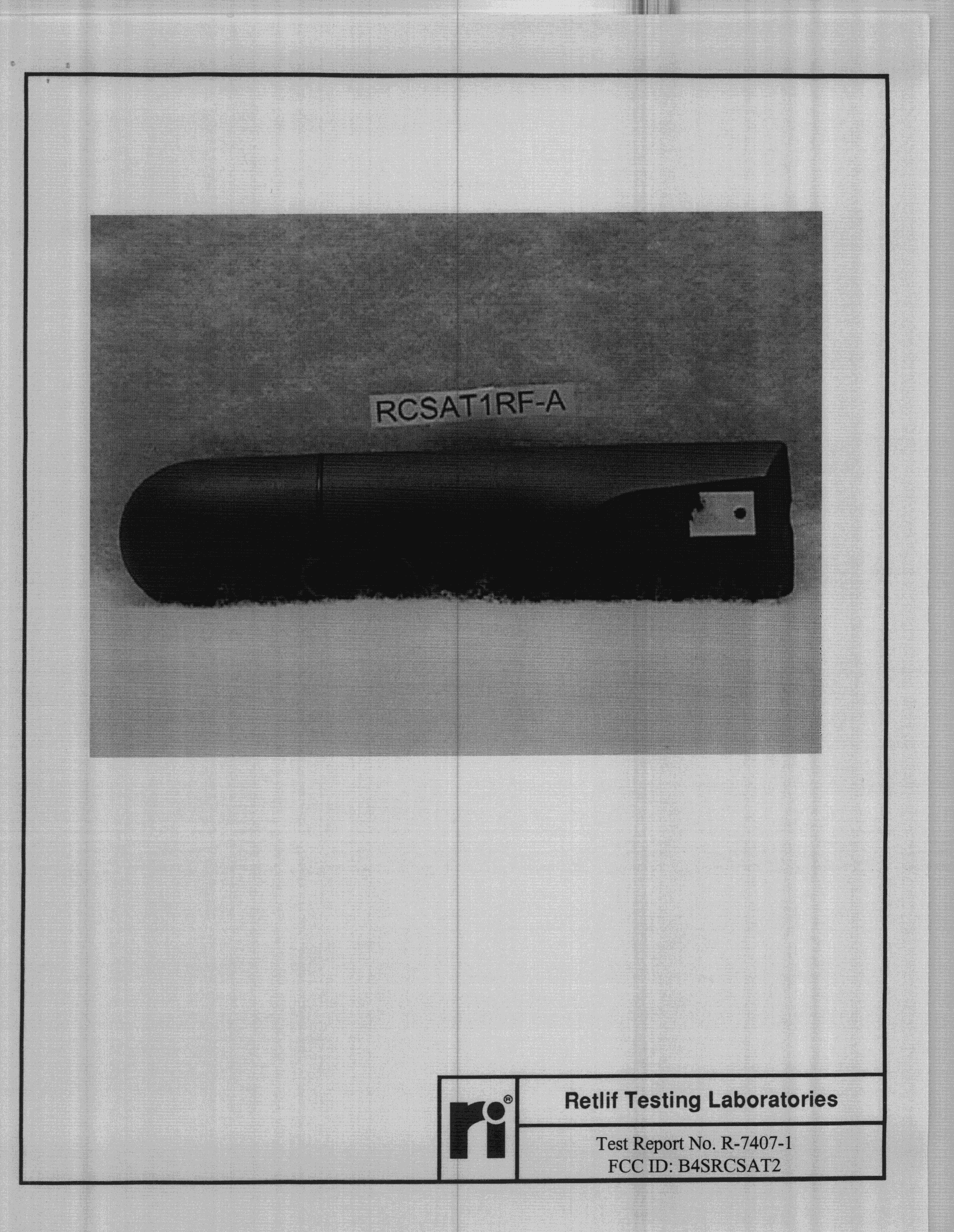Remote Control - FCC ID B4SRCSAT1 - Authinx Inc.