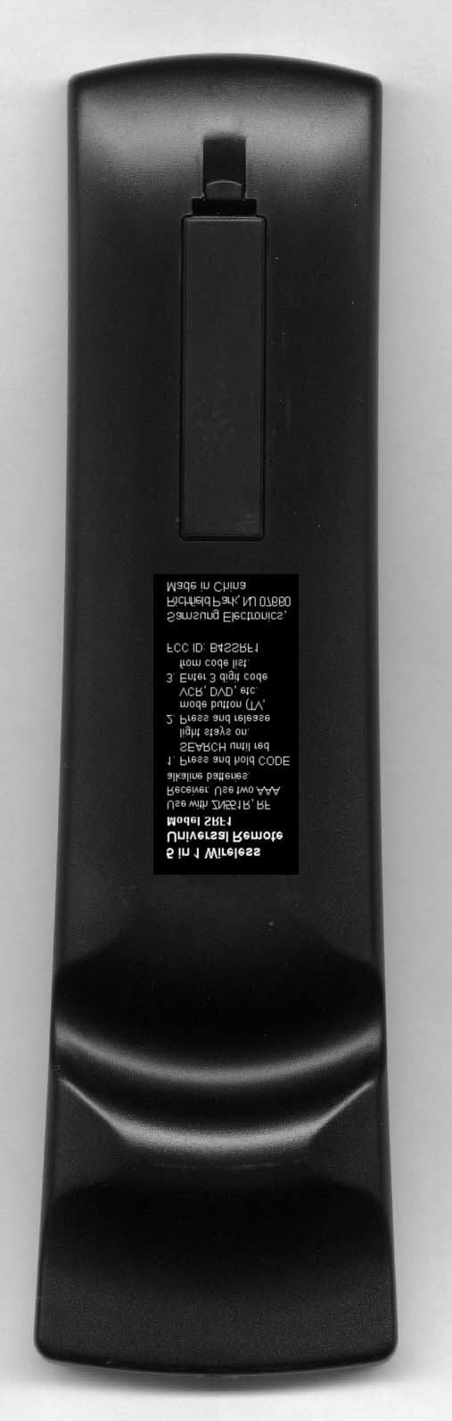 Universal Remote Control - FCC ID B4SSRF1 - Authinx Inc.
