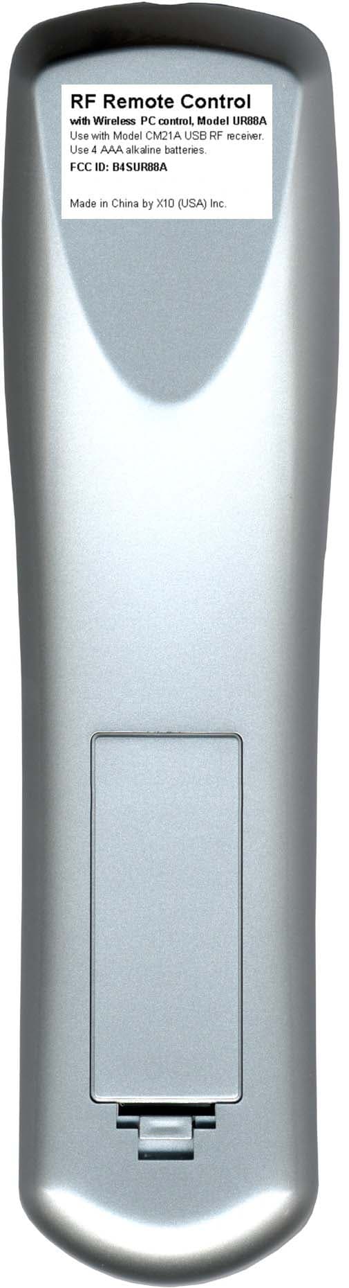 Remote Control - FCC ID B4SUR88A - Authinx Inc.