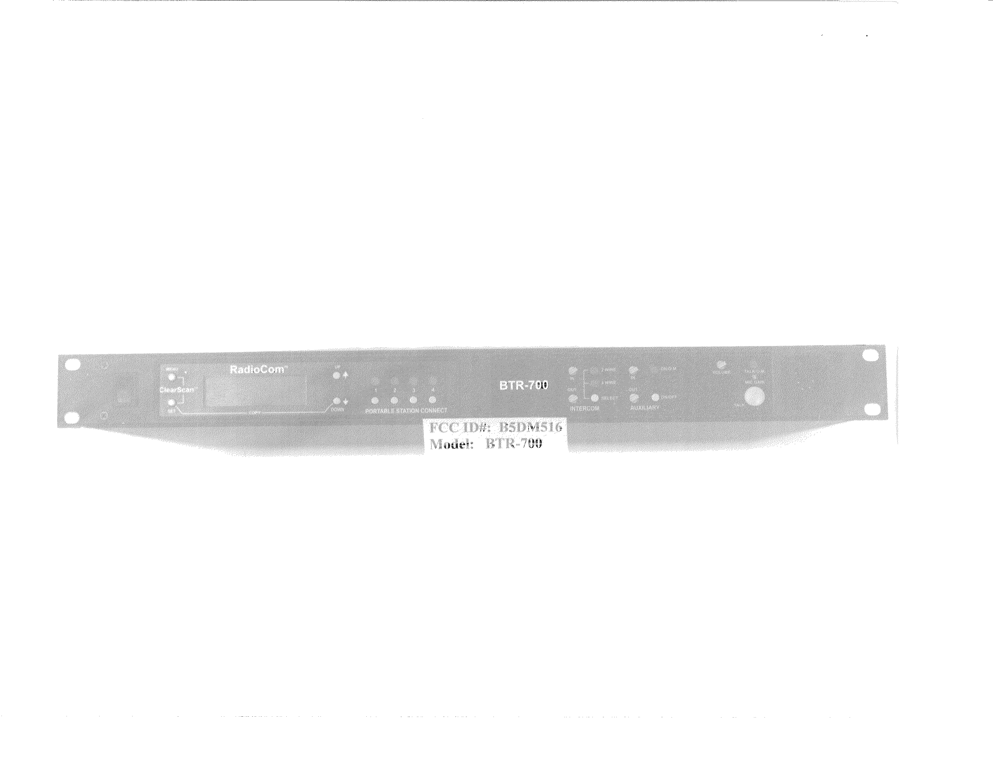 Wireless Intercom - FCC ID B5DM516 - Bosch Security Systems, Inc.