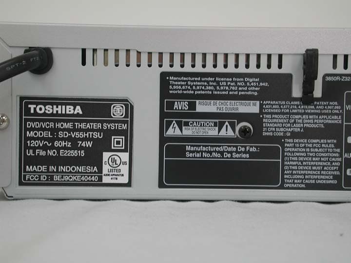 DVD Player/Video Cassette Recorder Combination - FCC ID BEJ9QKE40440 - LG Electronics USA, Inc.