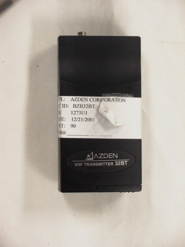 Non-Broadcast Transmitter Worn on Body - FCC ID BZB32BTL - Azden Corporation