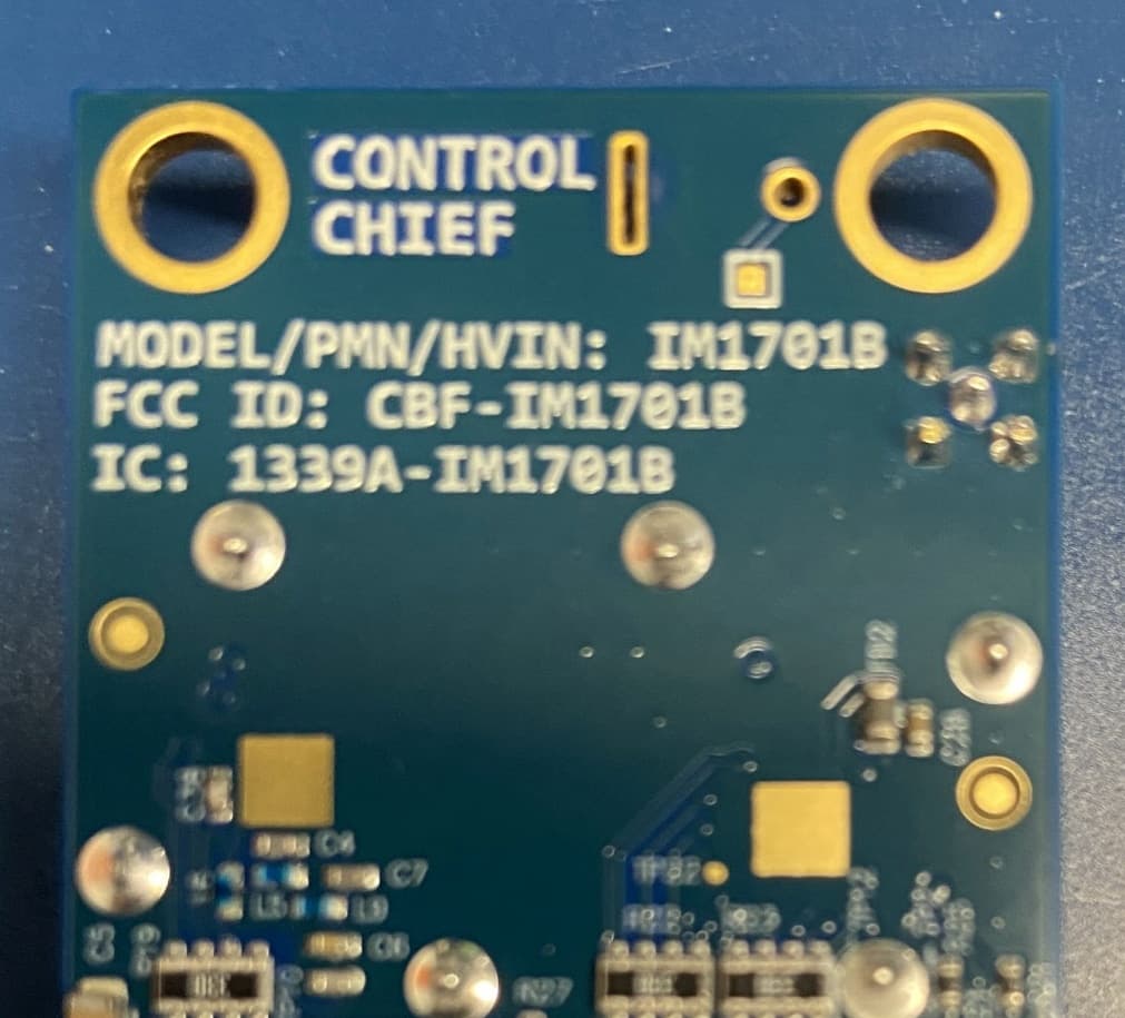 Battery powered radio - FCC ID CBF-IM1701B - Control Chief Corporation