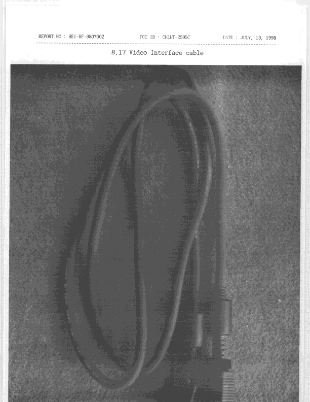 JBP - Part 15 Class B Computing Device Peripheral - FCC ID CKLHT-2595C - Hyundai Electronics Industries Co Ltd