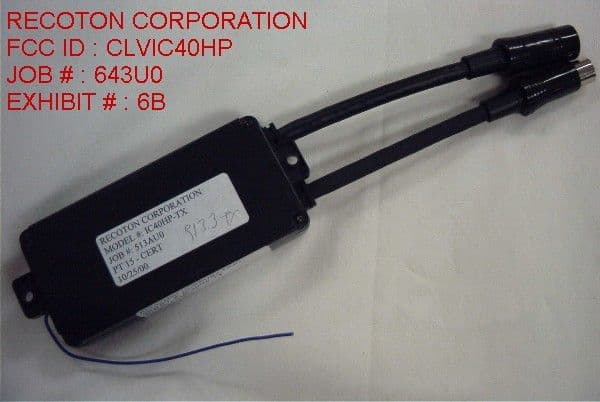 900 MHz RF Headphone TX - FCC ID CLVIC40HP-T - Recoton Corporation