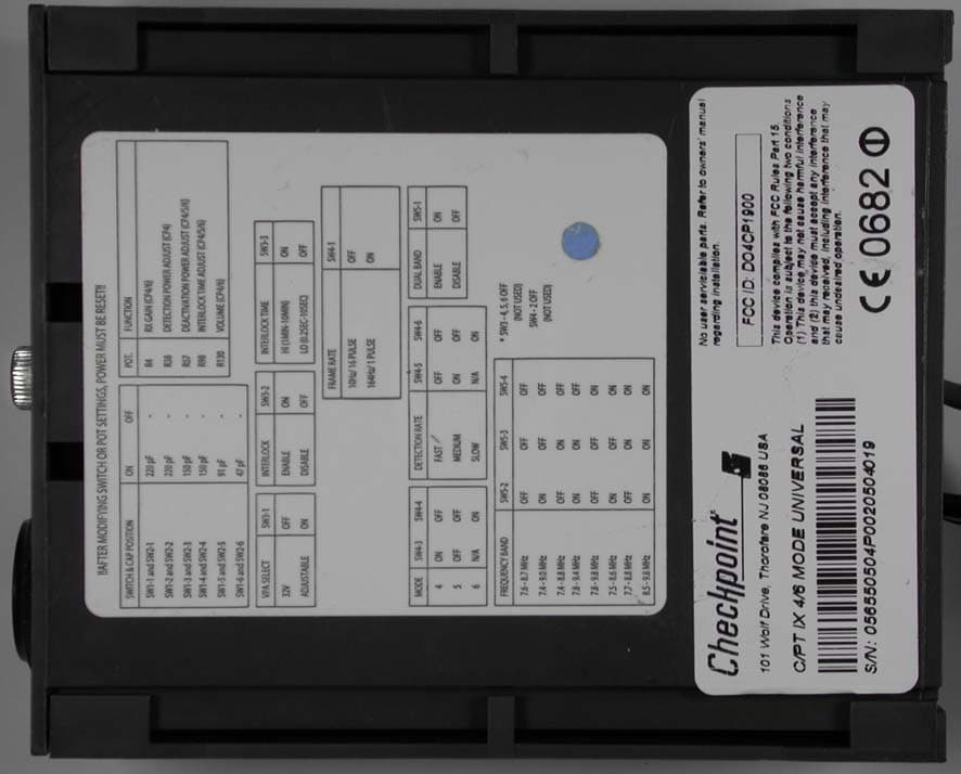 Counterpoints IX 4/6 Mode; Counterpoints IX 5 Mode - FCC ID DO4CP9 - Checkpoint Systems Inc