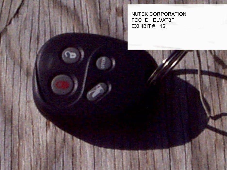 SECURITY DEVICE TRANSMITTER - FCC ID ELVAT8F - Nutek Corporation