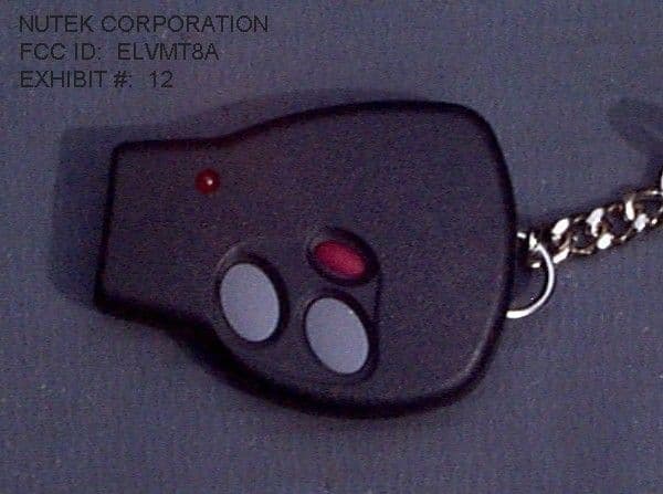 SECURITY DEVICE TX - FCC ID ELVMT8A - Nutek Corporation