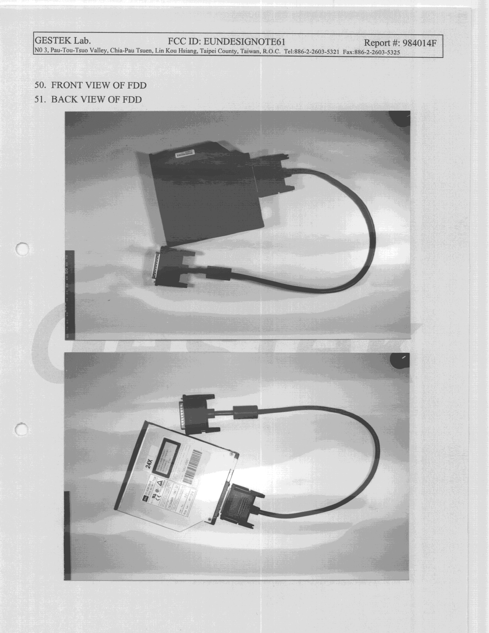 JBC - Part 15 Class B Computing Device/Personal Computer - FCC ID EUNDESIGNOTE61 - First International Computer Inc