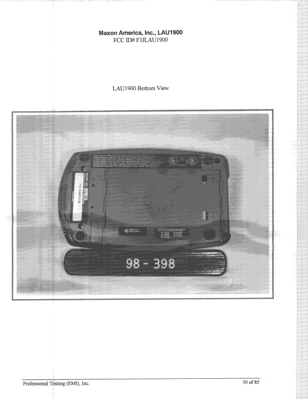 Wireless Local Loop Modem - FCC ID F3JLAU1900 - Midland Radio Corporation