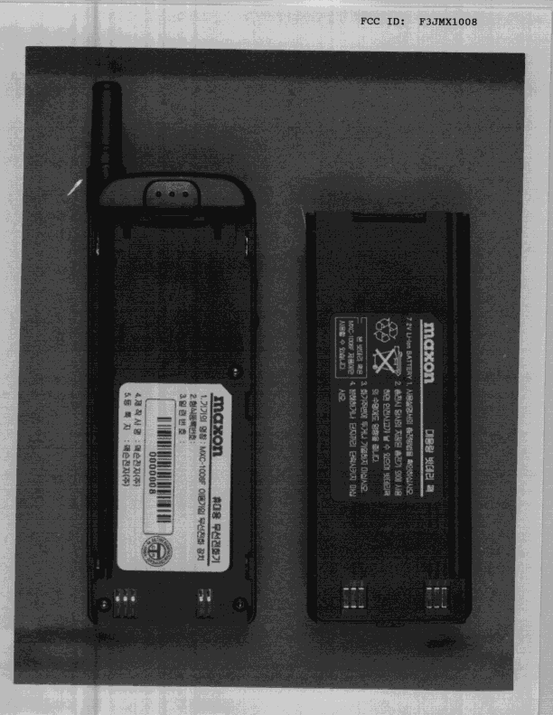 TNE - Licensed Non-Broadcast Transmitter Held to Ear - FCC ID F3JMX1008 - Midland Radio Corporation