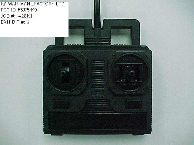49 MHz Remote Control Transmitter - FCC ID F5J75449 - Ka Wah Manufactory Limited