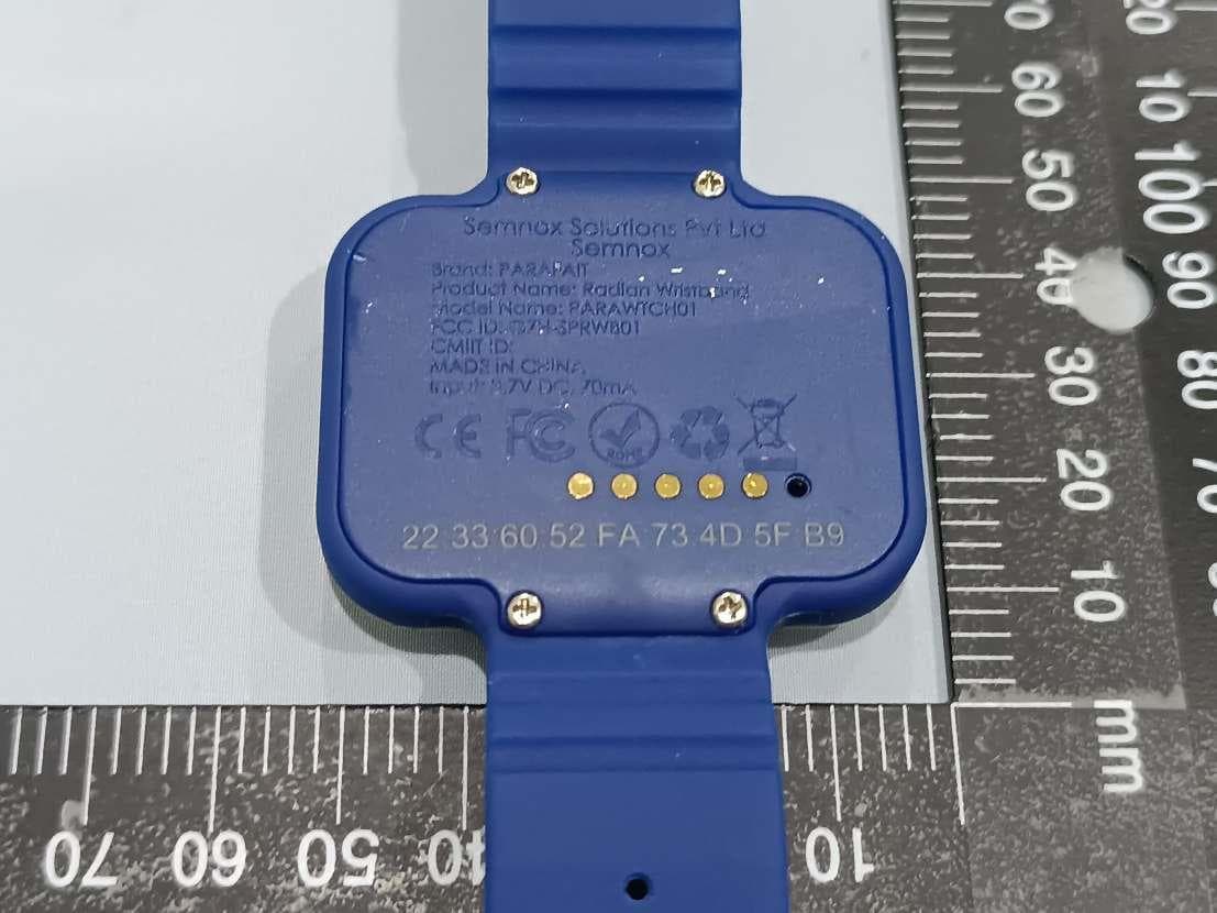 Radian Wristband - FCC ID G7H-SPRWB01 - Semnox Solutions Private Limited
