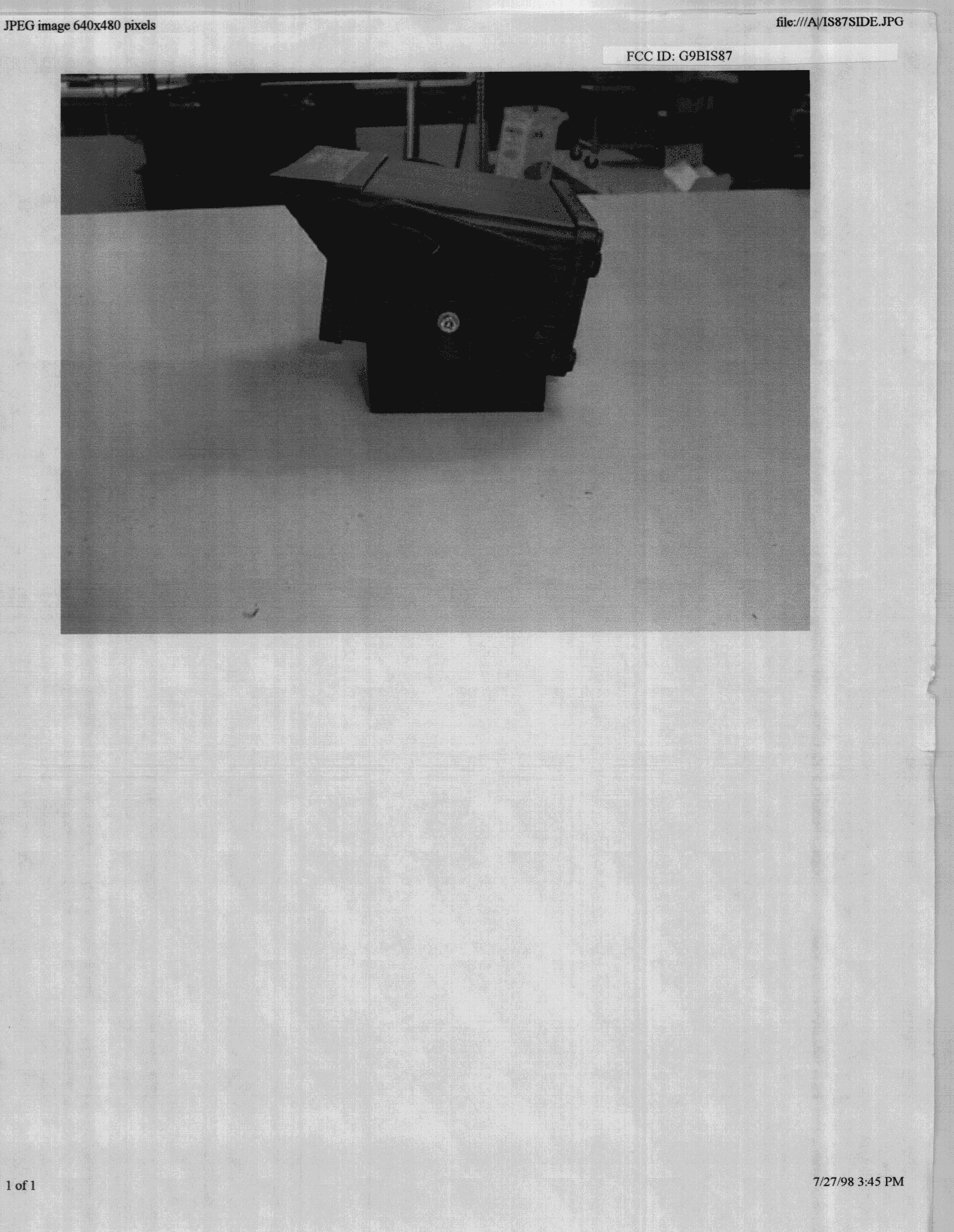 Motion Detection System - FCC ID G9BIS87 - Bureau D' Electronique Appliquee (B.E.A.) Inc