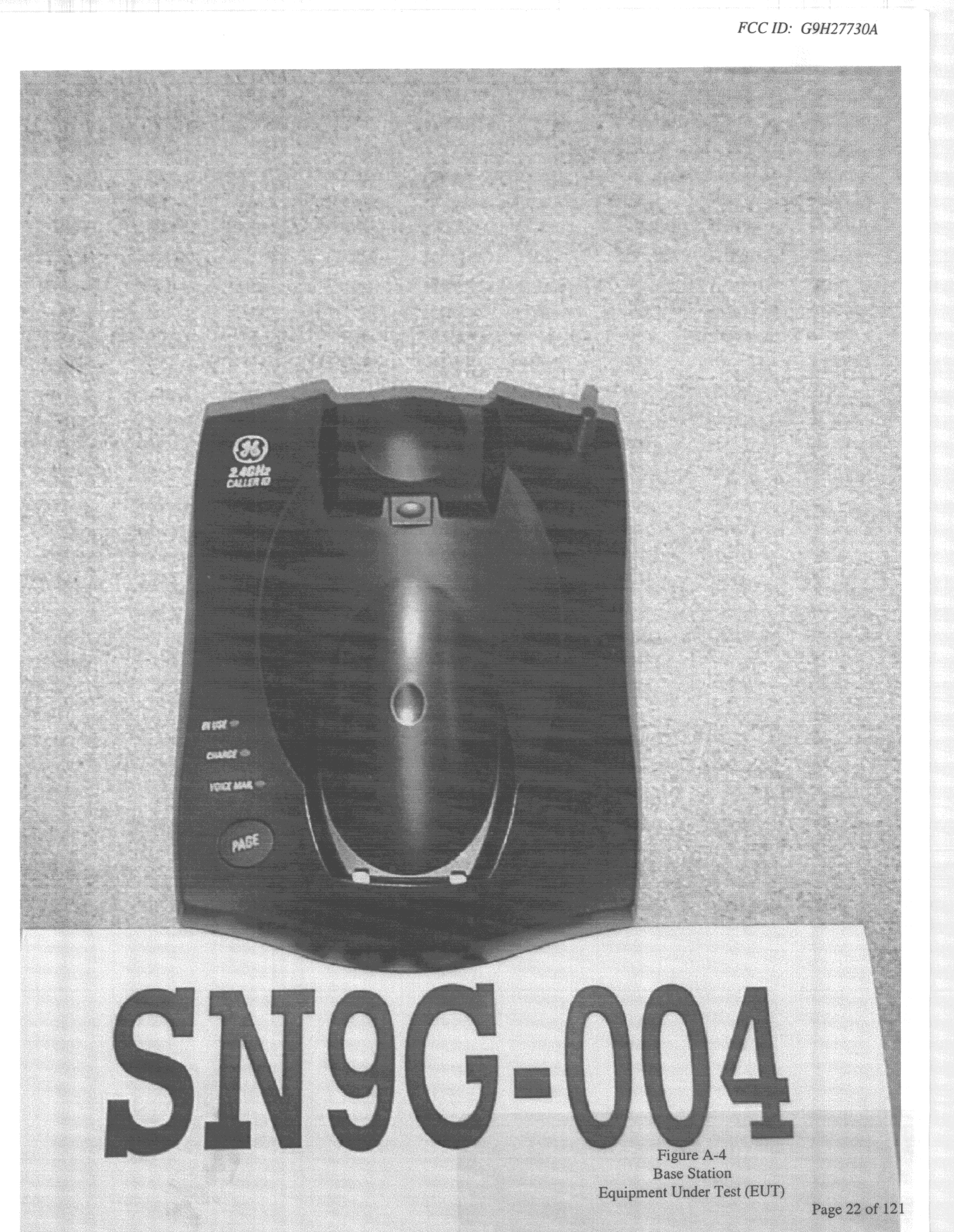 DSS - Part 15 Spread Spectrum Transmitter - FCC ID G9H27730A - Thomson Inc.