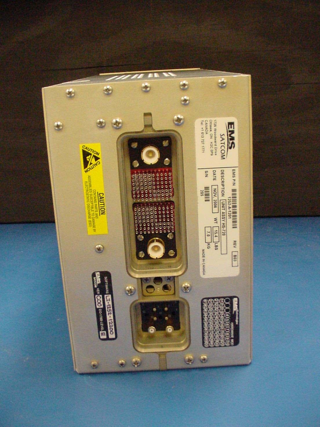High Speed Data Unit for the MCS-7200 SATCOM System - FCC ID GB8HS-720 - Honeywell International Inc.