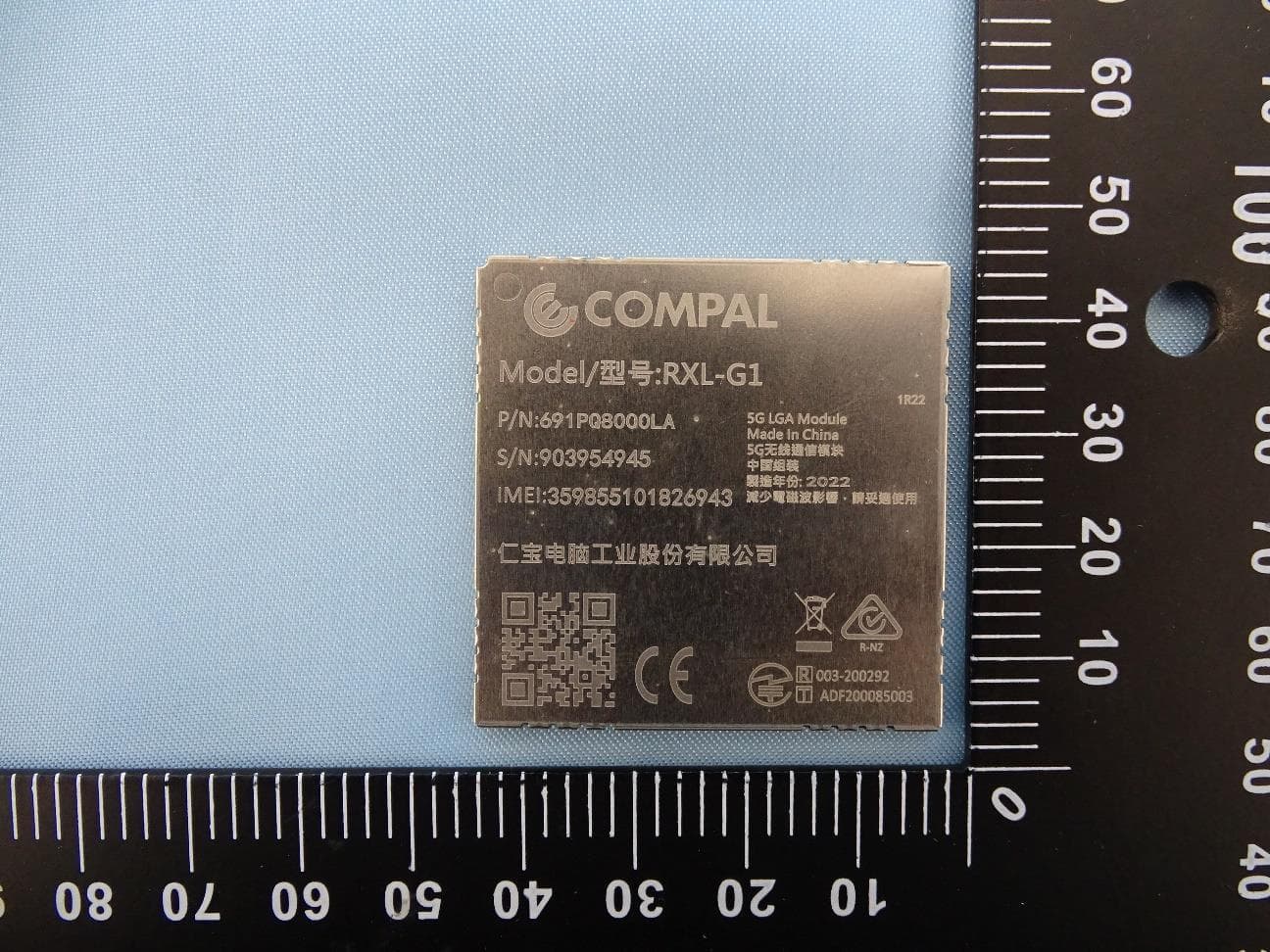 5G LGA Module - FCC ID GKRRXLG1 - Compal Electronics Inc