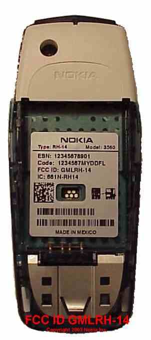 Dual band, single-mode cellular phone - FCC ID GMLRH-14 - Microsoft Corporation