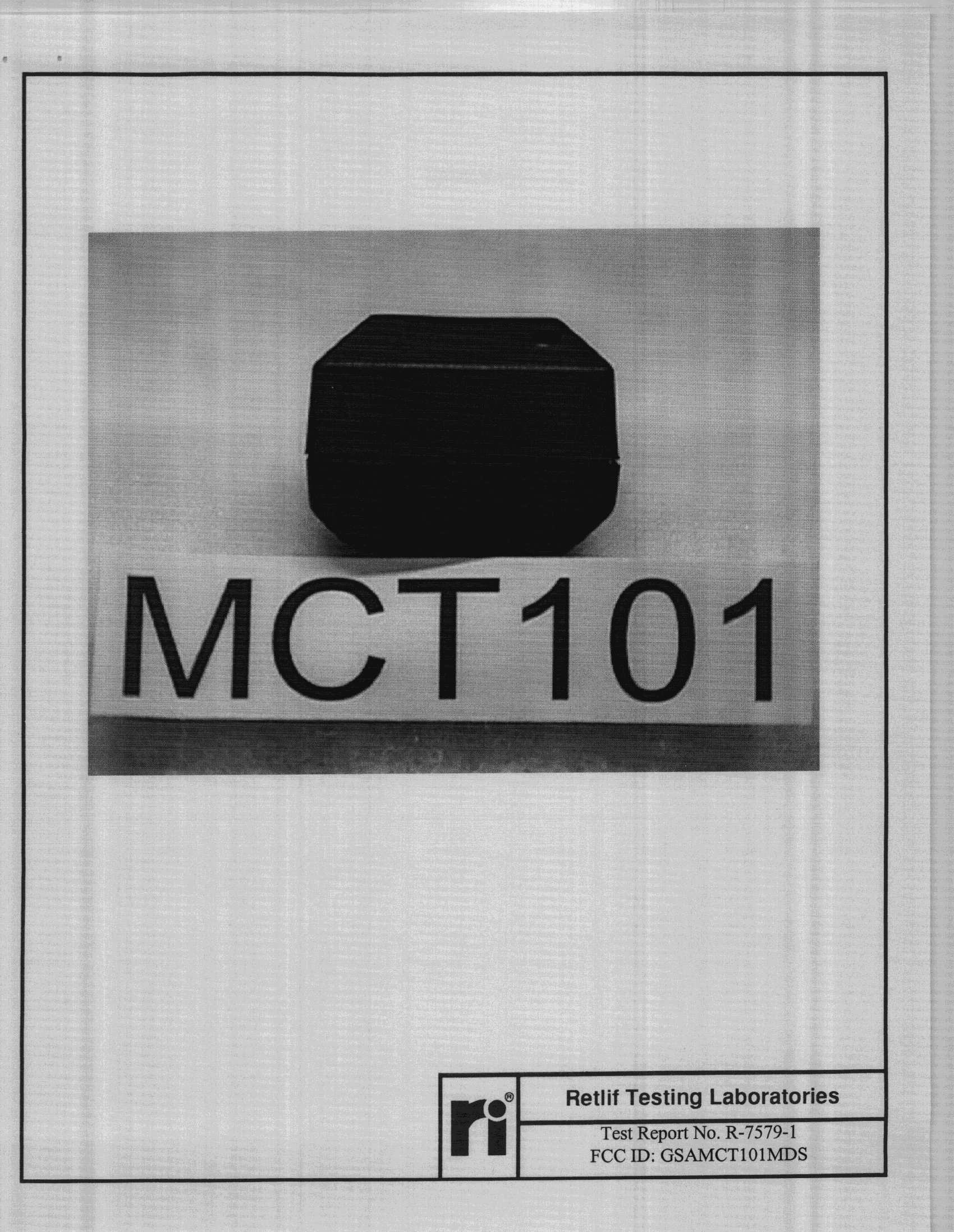 DSC - Part 15 Security/Remote Control Transmitter - FCC ID GSAMCT101MDS - Visonic Inc.