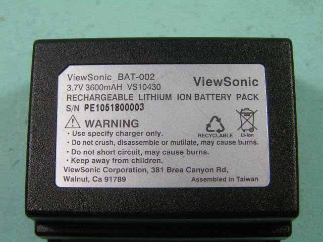 Pocket PC (PDA) - FCC ID GSS-VS10418M - ViewSonic Corporation