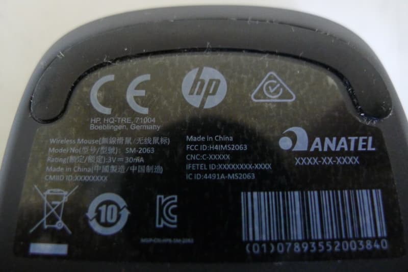 Wireless Mouse - FCC ID H4IMS2063 - Lite-on Technology Corp.
