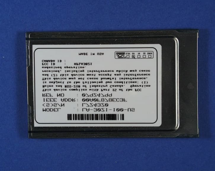 LA3021-100 WLAN PC Card - FCC ID H9PLA3021-100 - Symbol Technologies Inc