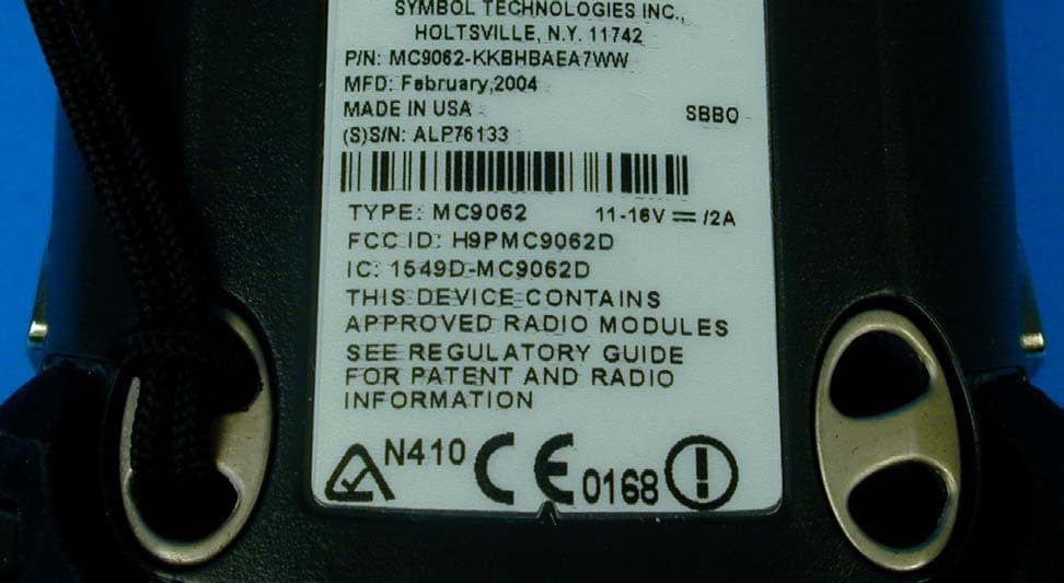 Data Terminal with two radio modules - FCC ID H9PMC9002B - Symbol Technologies Inc